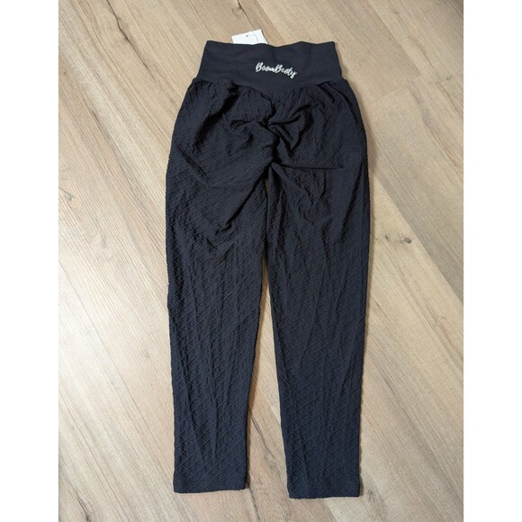 NWT Boom Booty Leggings Size S Black Shapewear Scrunch Butt Enhancer 20" Inseam - Picture 1 of 8